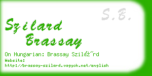 szilard brassay business card